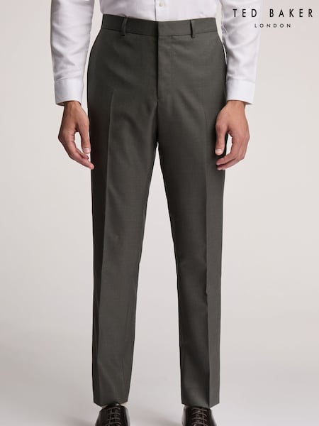 Ted Baker Green Piper Twill Slim Trousers (F42919) | £140