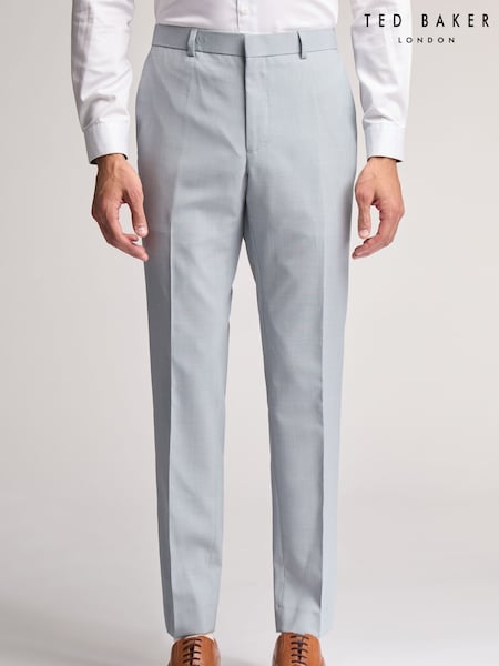 Ted Baker Blue Heath Duckegg Sharkskin Slim Trousers (F42920) | £140