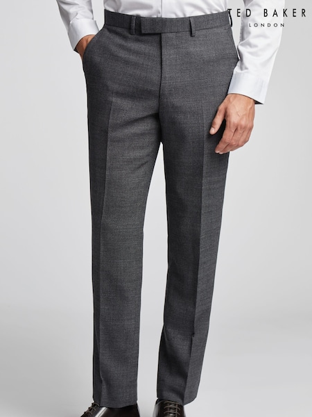 Ted Baker Grey Semi Slim Dobson Trousers (F42971) | £140
