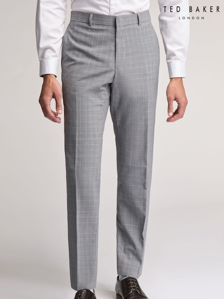 Ted Baker Grey Slim Bredon Check Trousers (F42981) | £140