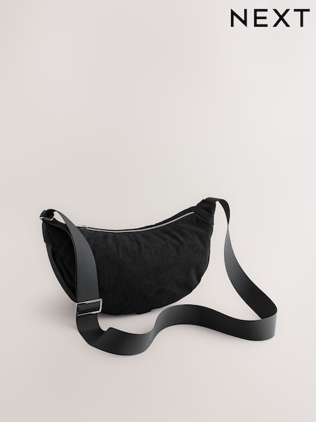 Black Cord Effect Sling Bag (F43033) | £20