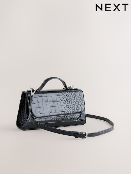 Black Structured Hand Held Bag (F43040) | £0