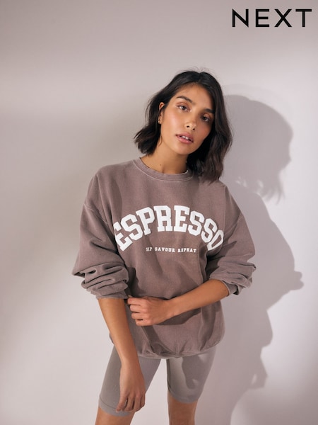 Chocolate Brown Espresso Sweatshirt (F43041) | £30