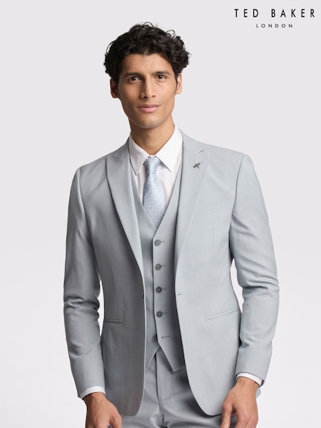 Ted Baker Blue Slim Heath Duckegg Sharkskin Jacket (F43108) | £259