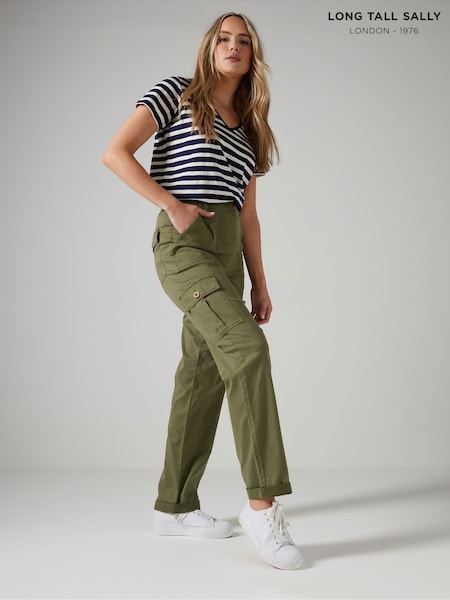 Long Tall Sally Green Cargo Trousers (F43111) | £39