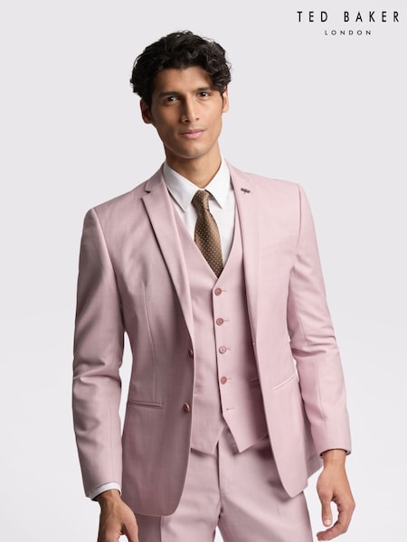 Ted Baker Pink Slim Burra Rose Sharkskin Jacket (F43119) | £259