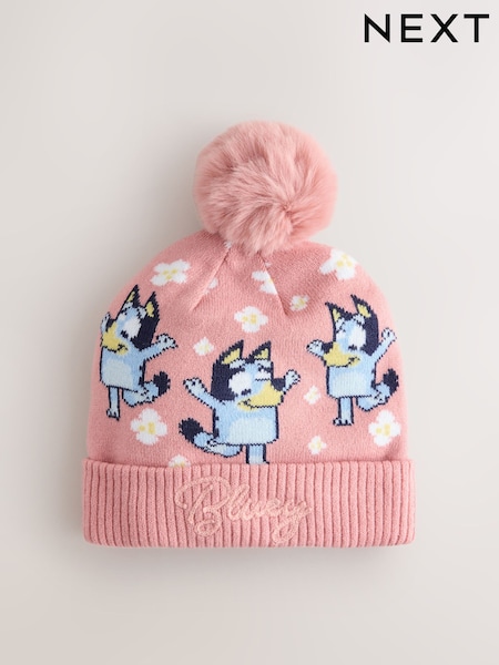 Pink/Blue Bluey Pom Beanie (1-10yrs) (F43271) | £12 - £13