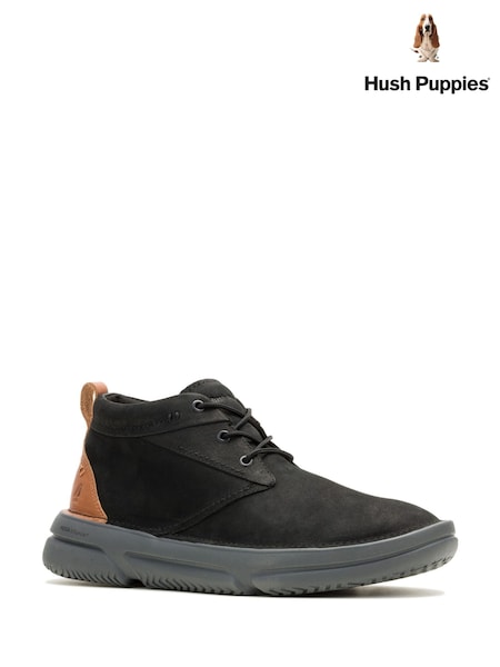 Hush Puppies Baylor Chukka Black Boots (F43308) | £110
