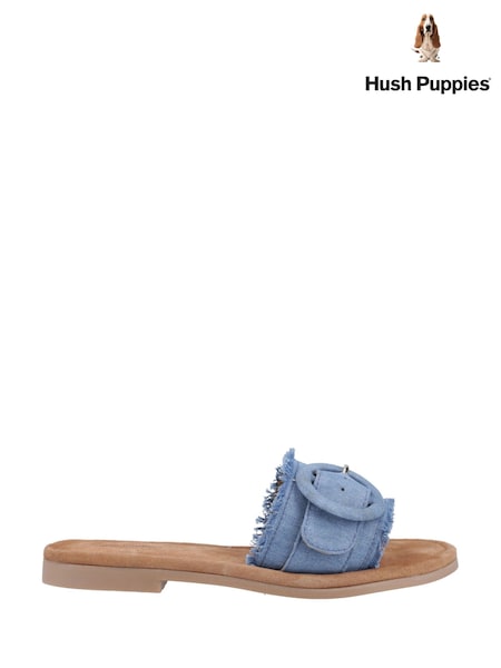 Hush Puppies Cream Hayley Buckle Slides (F43330) | £46