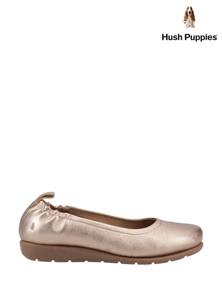 Hush Puppies Skylar Black Ballerina Shoes (F43347) | £65