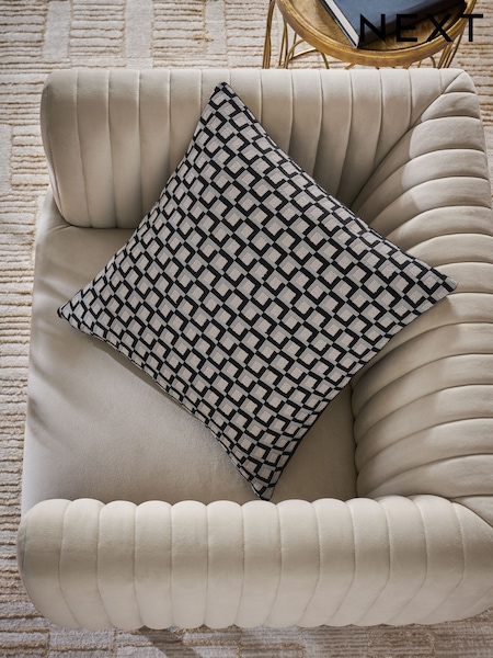Monochrome 50 x 50cm Geometric Squares Cushion (F43531) | £24