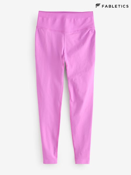 Fabletics Pink Sleek Seamless High Waisted Leggings (F43555) | £50