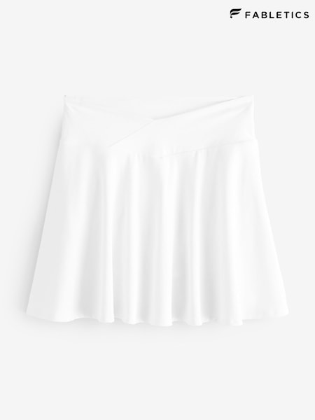 Fabletics White Cross-Over Flounce Skirt (F43566) | £60
