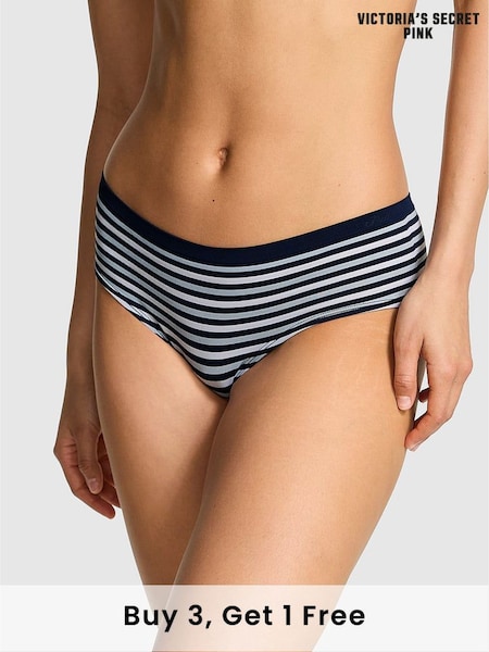 Victoria's Secret PINK Noir Navy Blue Hipster Seamless Knickers (F43613) | £9