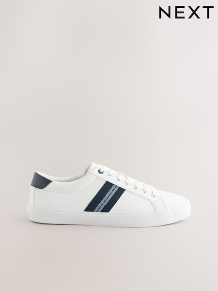 White Side Stripe Smart Casual Trainers (F43705) | £35