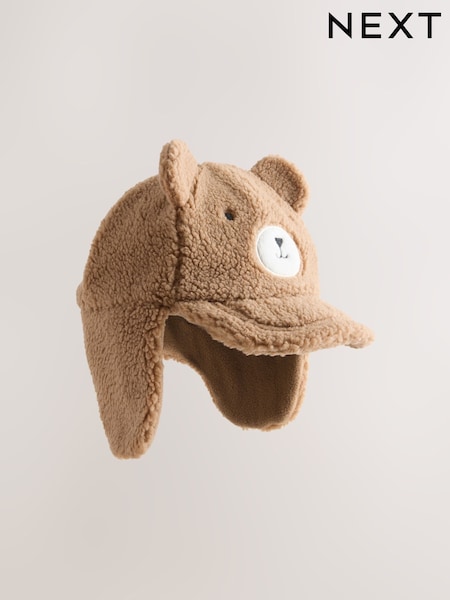 Neutral Bear Trapper Hat (3mths-6yrs) (F43717) | £10
