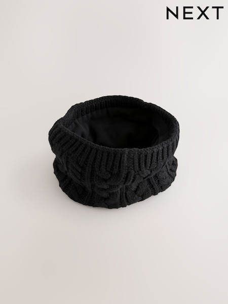 Black Cable Knit Snood (1-16yrs) (F43739) | £7 - £10