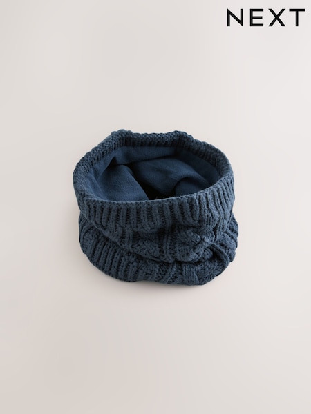 Navy Blue Cable Knit Snood (1-16yrs) (F43741) | £7 - £10