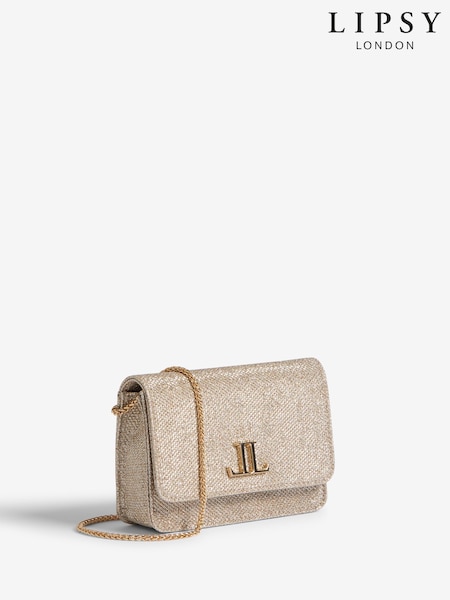 Lipsy Gold Glitter Mini Cross-Body Bag (F43776) | £25