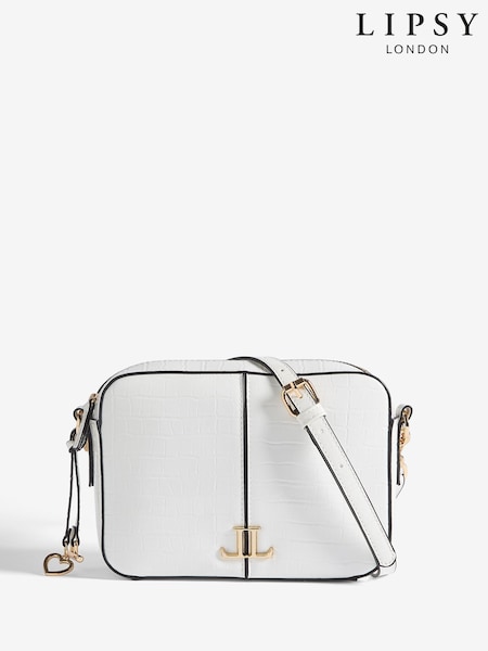 Lipsy White Boxy Cross-Body Bag (F43790) | £34