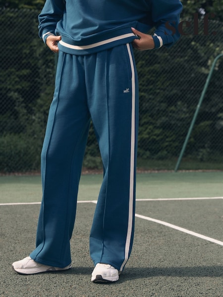 Teal Blue Wide Leg Joggers (F43885) | £26