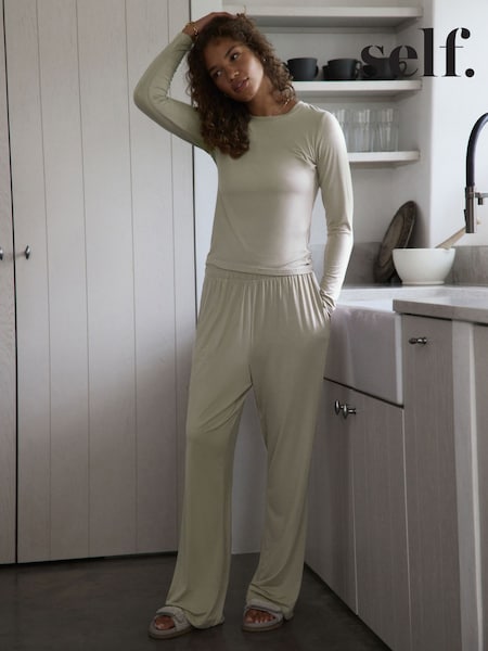 self. Sage Green Modal Blend Pyjamas (F43900) | £35