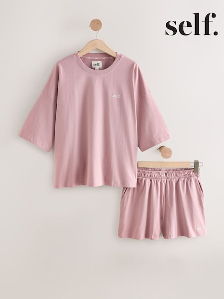 Pink Self. Shorts And T-Shirt Pyjamas Set (F43903) | £22