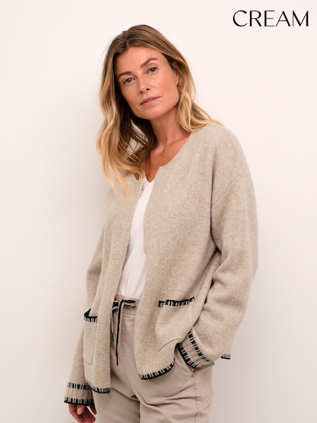 Cream Cronie Knit Brown Cardigan (F43930) | £65
