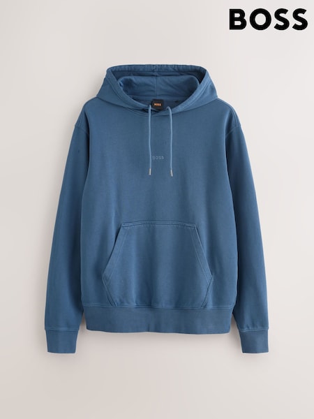 BOSS Blue Relaxed Fit 100% Cotton Hoodie (F44055) | £139
