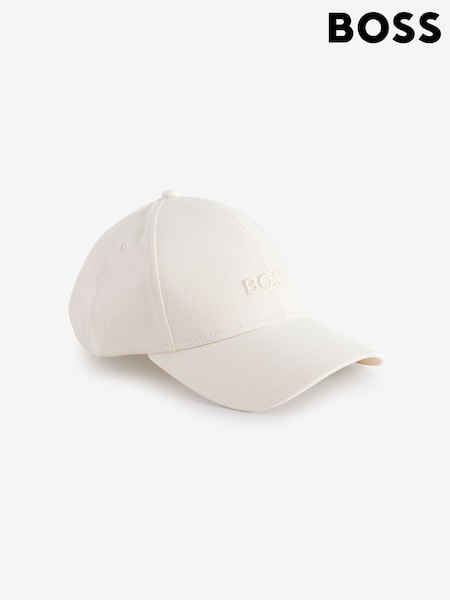 BOSS White Tonal Embroidered Logo Cap (F44064) | £39