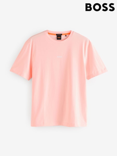 BOSS Light Pink Relaxed-Fit Logo T-Shirt (F44075) | £45
