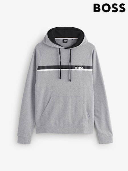 BOSS Grey 100% Cotton Authentic Logo Hoodie (F44084) | £89