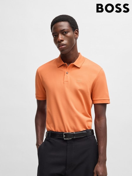 BOSS Orange Regular Fit Pallas Logo 100% Cotton Polo Shirt (F44098) | £99