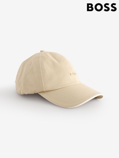 BOSS Brown Ari Metal Logo 100% Cotton Cap (F44100) | £45
