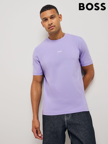 BOSS Purple Relaxed Fit Logo T-Shirt (F44115) | £45
