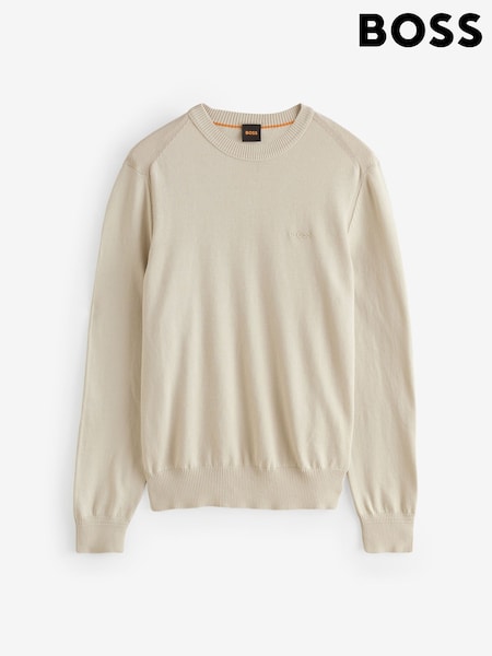 BOSS Cream Asac Regular-Fit Logo Jumper (F44146) | £129