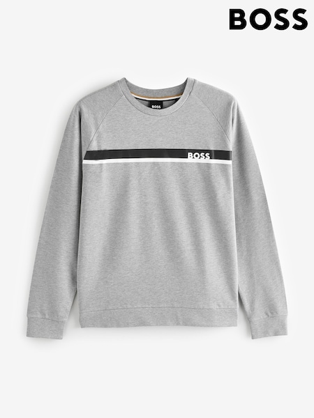 BOSS Grey 100% Cotton Authentic Logo Sweatshirt (F44156) | £79