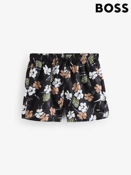 BOSS Black Piranha Printed Swim Shorts (F44206) | £69