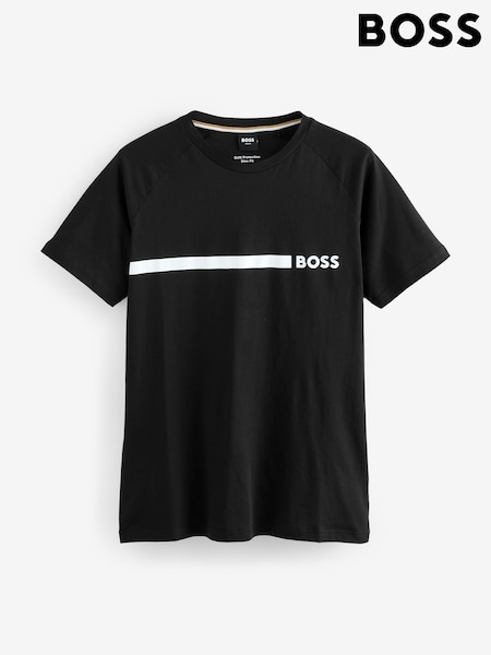 BOSS Black Slim-Fit Logo 100% Cotton T-Shirt (F44270) | £49