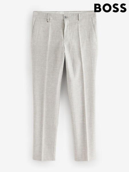 BOSS Brown Genius Slim-Fit Suit Trousers (F44273) | £199