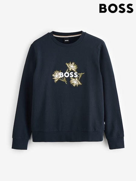 BOSS Blue Soleri Regular Fit Sweatshirt (F44355) | £179
