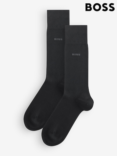 BOSS Black Logo Socks 2 Pack (F44363) | £18