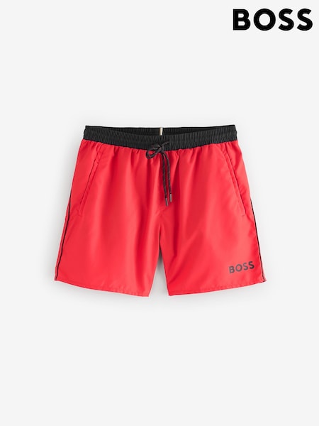 BOSS Red Mooneye Logo Swim Shorts (F44382) | £49