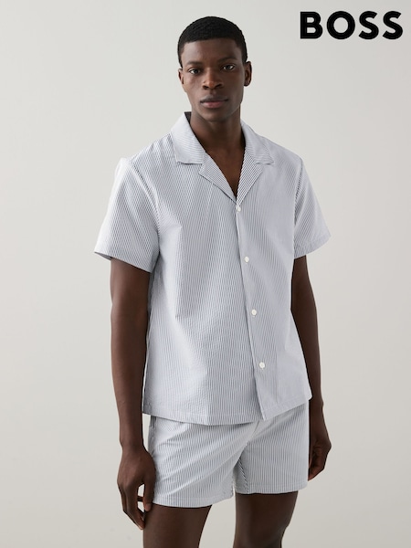 BOSS Blue Stripe Shirt (F44407) | £99