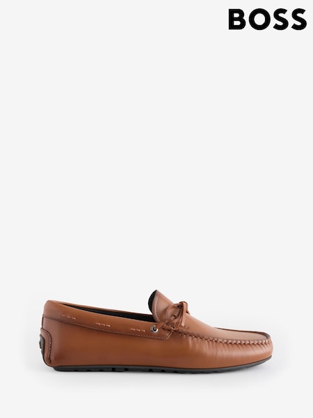 BOSS Brown Noel Loafers (F44453) | £199
