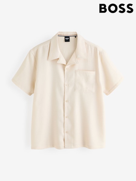 BOSS Cream Vida 100% Cotton Shirt (F44454) | £99