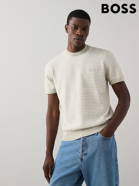 BOSS Brown Relaxed Fit Box Logo T-Shirt (F44486) | £99