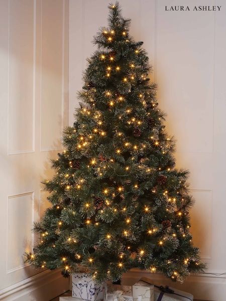 Laura Ashley Green 7ft Pre Lit Dew Drop Christmas Tree (F44595) | £270