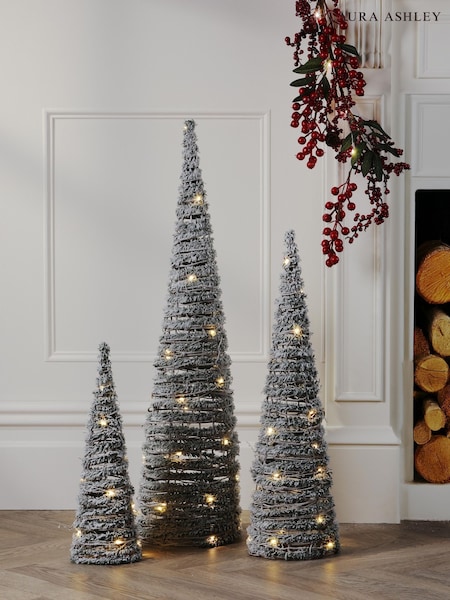 Green Set of 3 Pre Lit Christmas Cone Decorations (F44613) | £60