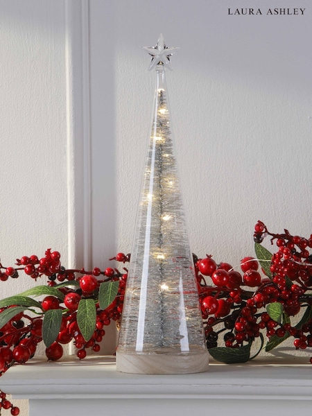 Laura Ashley Pre Lit Glass Christmas Tree Ornament (F44617) | £20
